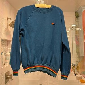 Aviator Nation Blue Rainbow Sweatshirt